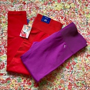 Joy Lab Seamless 3/4 Length Red Leggings